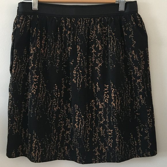 GAP black and mustard pleated skirt - Picture 2 of 4
